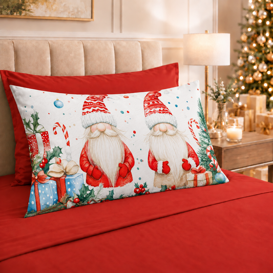 Draps de Noël en Coton, Parure de Lit avec Taies d'Oreiller en Impression Numérique 25 Xmas 6