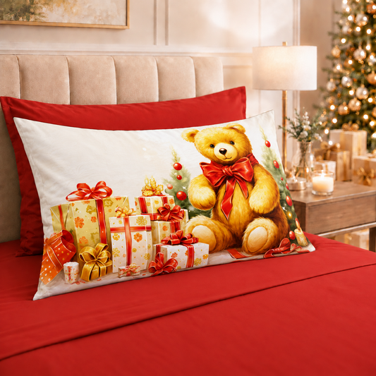 Draps de Noël en Coton, Parure de Lit avec Taies d'Oreiller en Impression Numérique 25 Xmas 3