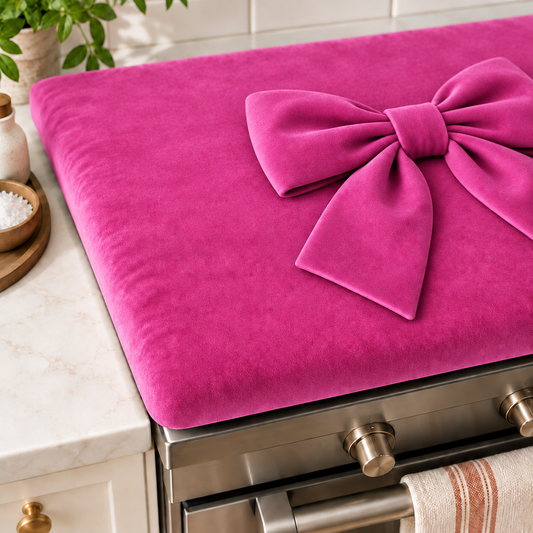 Coprifornello Cucina Tinta Unita in Velluto Fucsia