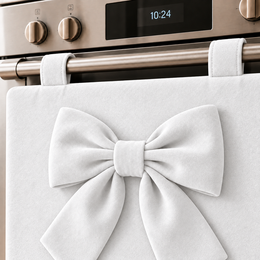 Copriforno Cucina Tinta Unita in Velluto Bianco Ottico