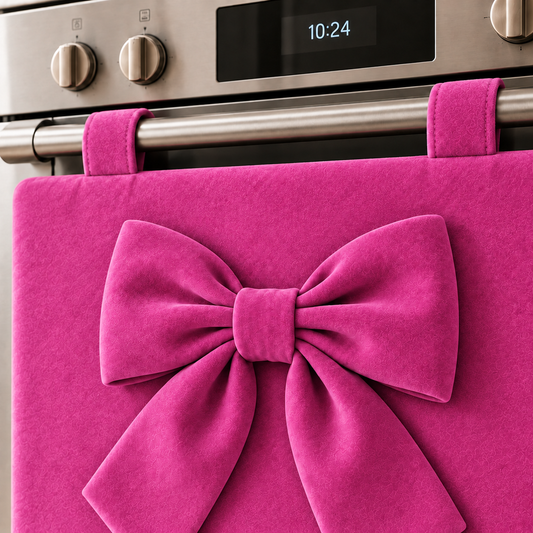 Copriforno Cucina Tinta Unita in Velluto Fucsia