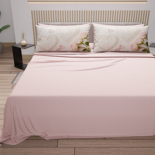Lenzuola in Cotone, Completo Letto con Federe in Stampa Digitale Shabby 319