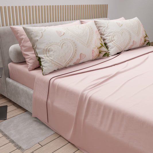 Lenzuola in Cotone, Completo Letto con Federe in Stampa Digitale Shabby 319