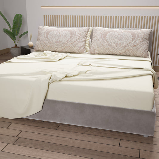 Lenzuola in Cotone, Completo Letto con Federe in Stampa Digitale Shabby 321