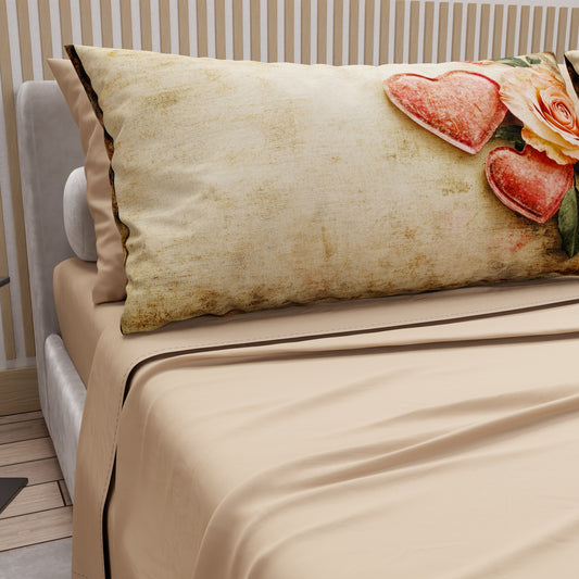 Lenzuola in Cotone, Completo Letto con Federe in Stampa Digitale Shabby 332