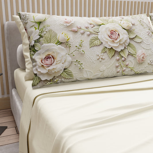 Lenzuola in Cotone, Completo Letto con Federe in Stampa Digitale Shabby 334
