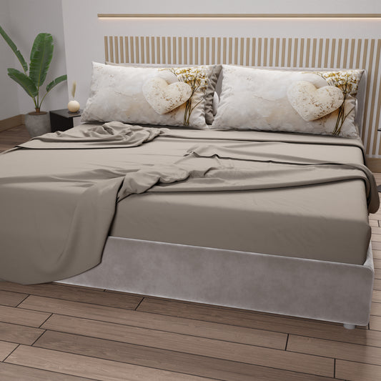 Lenzuola in Cotone, Completo Letto con Federe in Stampa Digitale Shabby 339