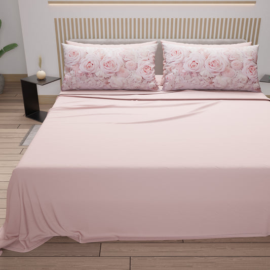 Lenzuola in Cotone, Completo Letto con Federe in Stampa Digitale Shabby 340