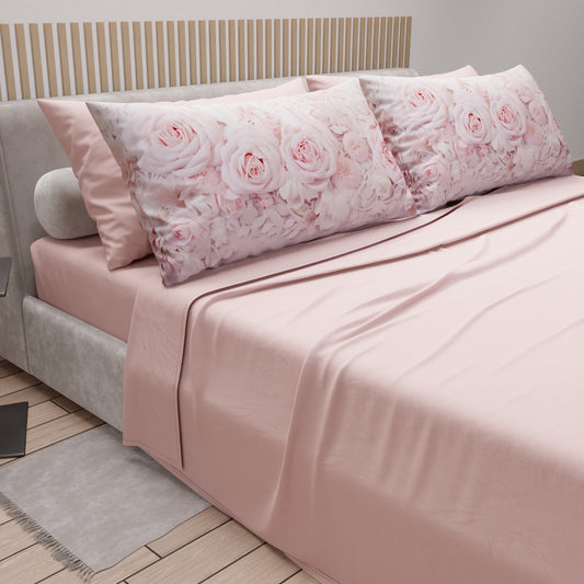 Lenzuola in Cotone, Completo Letto con Federe in Stampa Digitale Shabby 340