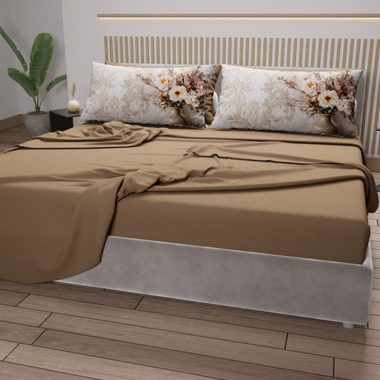 Lenzuola in Cotone, Completo Letto con Federe in Stampa Digitale Shabby 341