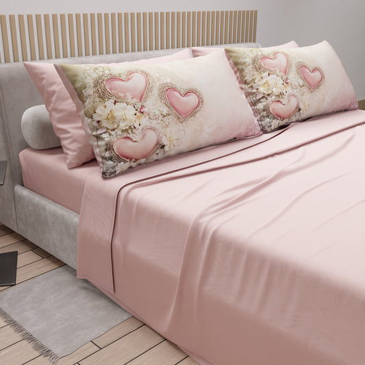 Lenzuola in Cotone, Completo Letto con Federe in Stampa Digitale Shabby 343