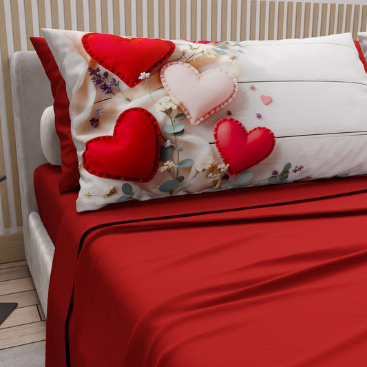 Lenzuola in Cotone, Completo Letto con Federe in Stampa Digitale Shabby 344