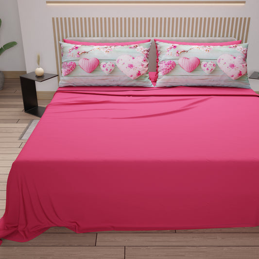 Lenzuola in Cotone, Completo Letto con Federe in Stampa Digitale Shabby 346