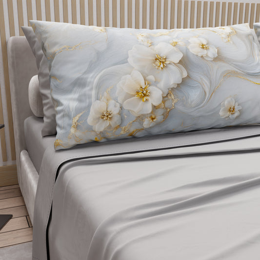 Lenzuola in Cotone, Completo Letto con Federe in Stampa Digitale Floreale 06-1