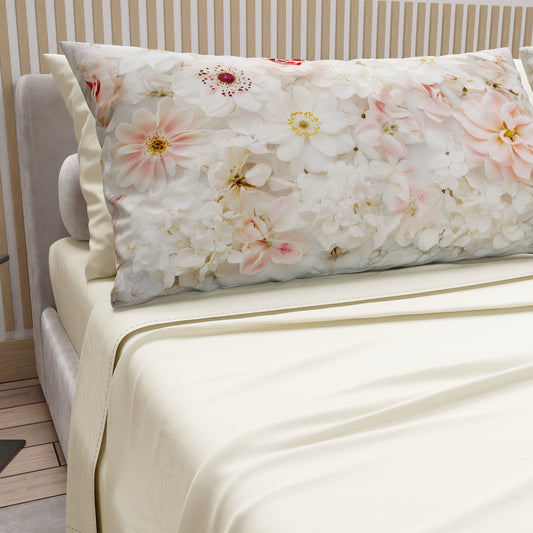 Lenzuola in Cotone, Completo Letto con Federe in Stampa Digitale Floreale 06-21