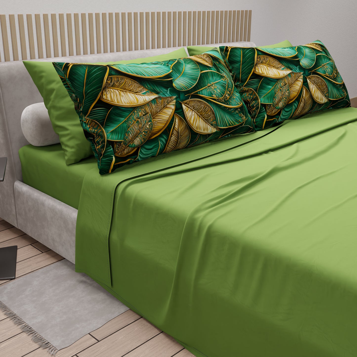 Lenzuola in Cotone, Completo Letto con Federe in Stampa Digitale Tropical 06-1