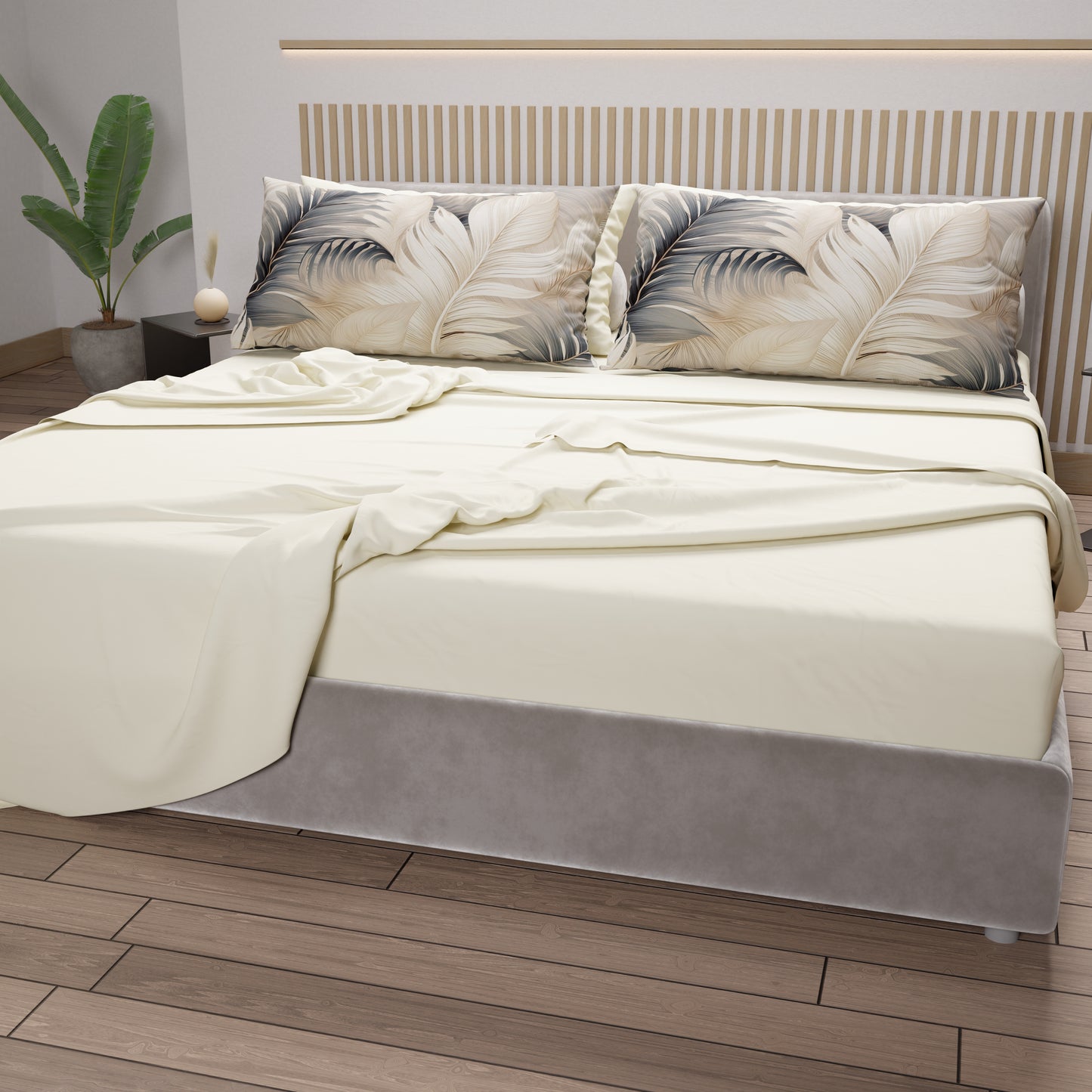 Lenzuola in Cotone, Completo Letto con Federe in Stampa Digitale Tropical 06-10