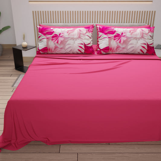 Lenzuola in Cotone, Completo Letto con Federe in Stampa Digitale Tropical 06-9