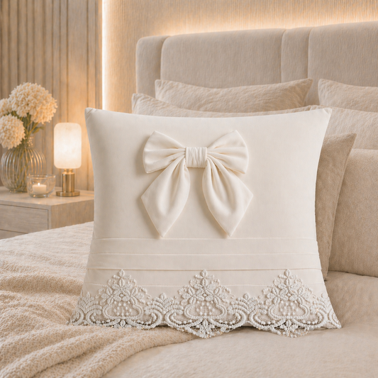 Cuscini Arredo in Velluto 1pz, Cuscini divano Bijou Bianco Latte
