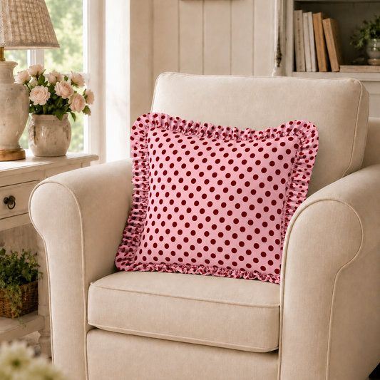 Cuscino Arredo con Rouches Pois 12