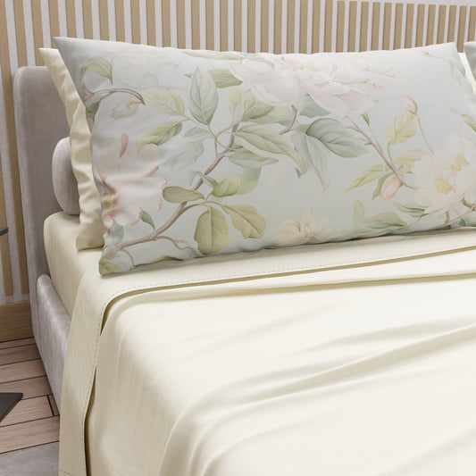Lenzuola in Cotone, Completo Letto con Federe in Stampa Digitale Floreale F172