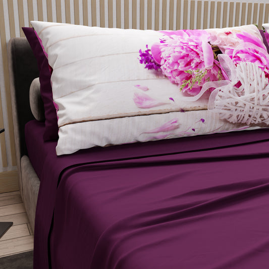 Lenzuola in Cotone, Completo Letto con Federe in Stampa Digitale Spring