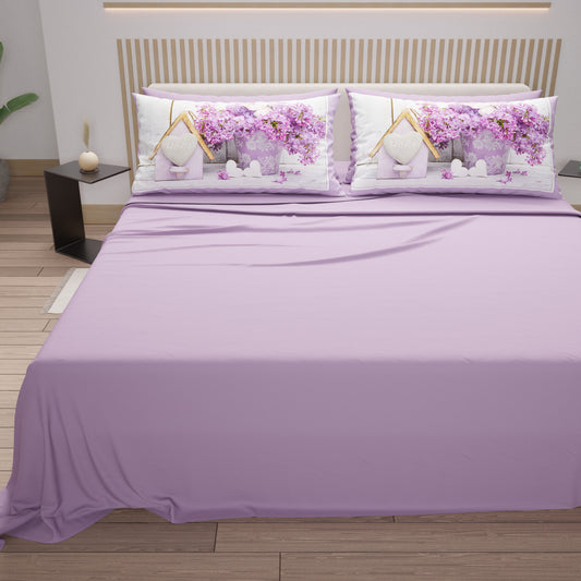Lenzuola in Cotone, Completo Letto con Federe in Stampa Digitale Shabby 01