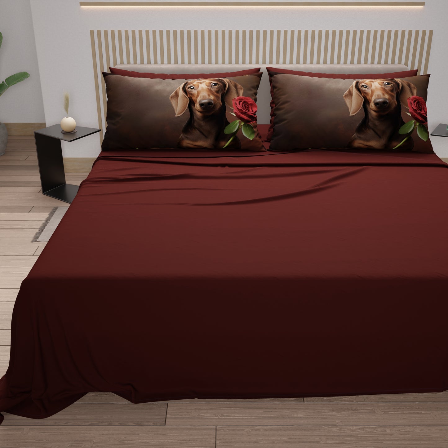 Lenzuola Animali in Cotone, Completo Letto con Federe in Stampa Digitale Ugo