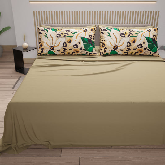Draps en coton, parure de lit avec taies d'oreiller à impression numérique animalier