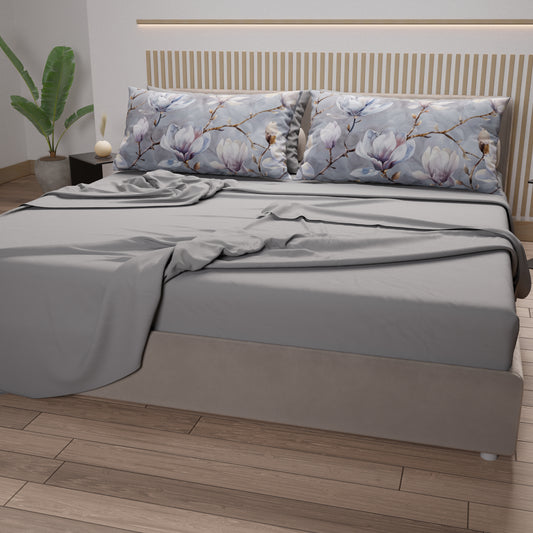 Draps en coton, parure de lit avec taies d'oreiller à impression numérique florale 116