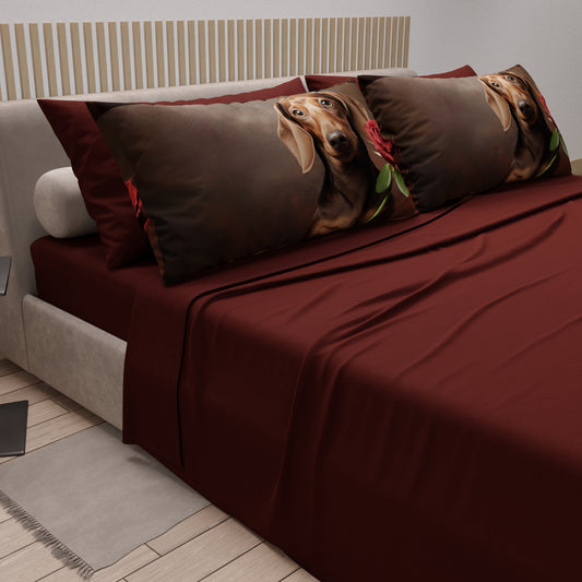 Lenzuola Animali in Cotone, Completo Letto con Federe in Stampa Digitale Ugo