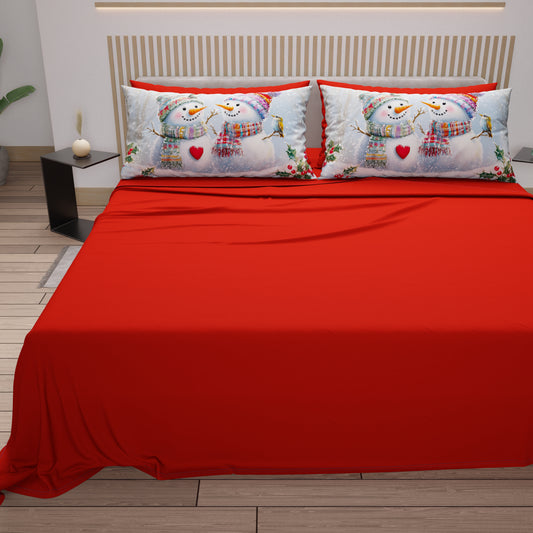 Lenzuola Natalizie in Cotone, Completo Letto con Federe in Stampa Digitale 25 Xmas 7