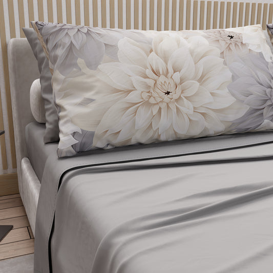 Lenzuola in Cotone, Completo Letto con Federe in Stampa Digitale Floreale F25