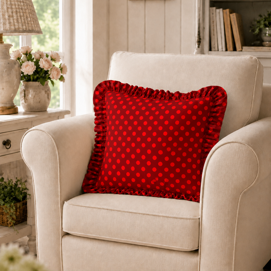 Cuscino Arredo con Rouches Pois 26