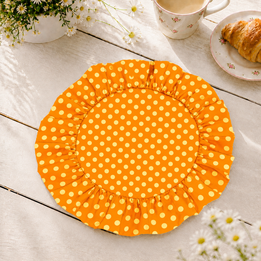 Tovagliette Americane Rotonde con Rouches Pois 06