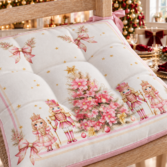 Cuscini per Sedie Natalizi Coprisedia Natalizi 6 Pezzi Schiaccianoci Rosa