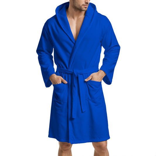 Accappatoio Microfibra Uomo e Donna Blu Elettrico