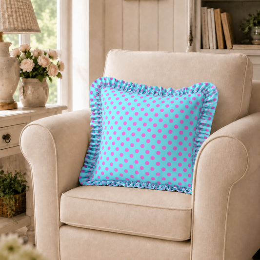 Cuscino Arredo con Rouches Pois 09