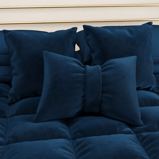 Cuscini Arredo in Velluto 2pz, Cuscini divano Blu