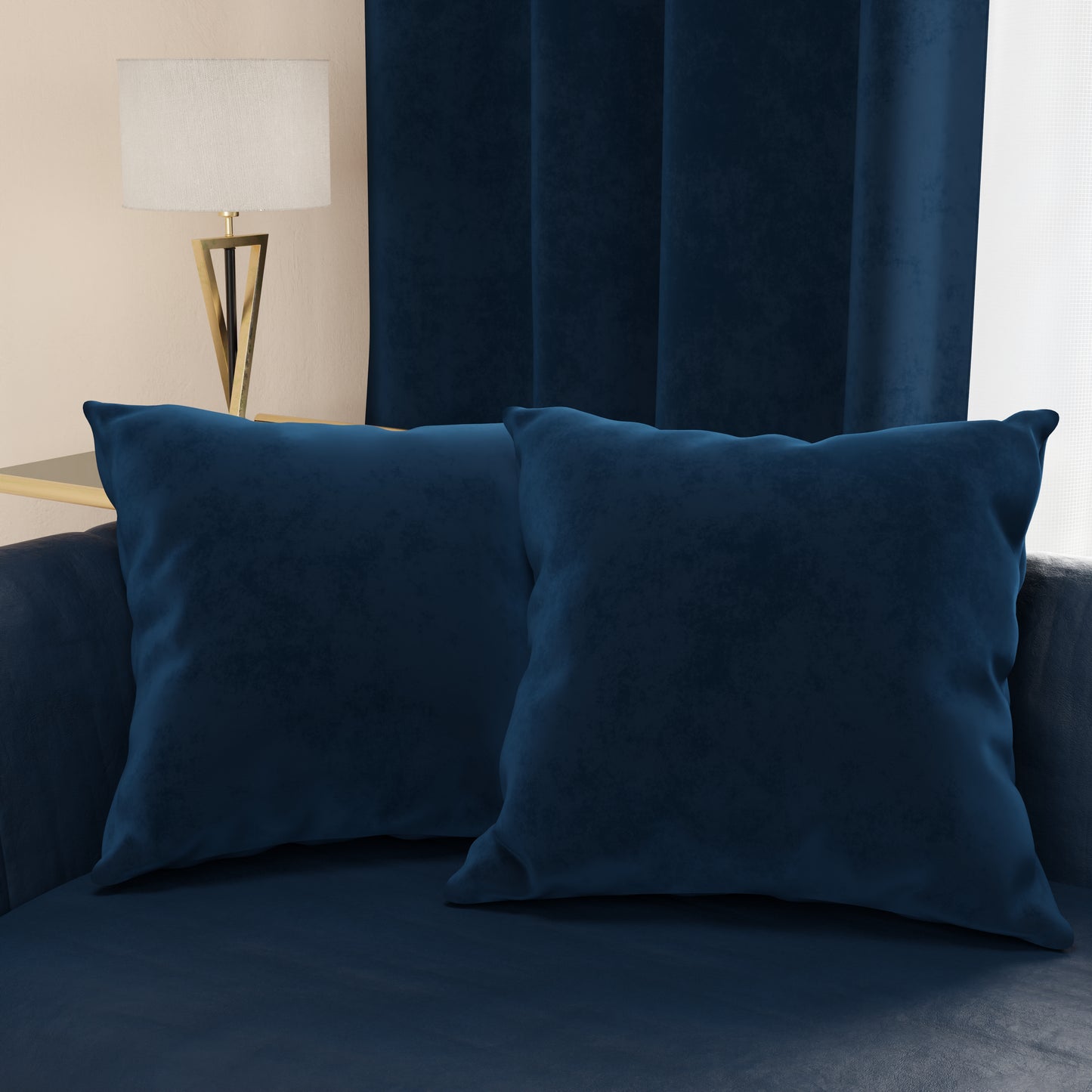 Set Velluto Blu-Trapuntino+Lenzuola+Federe+Cuscini Arredo