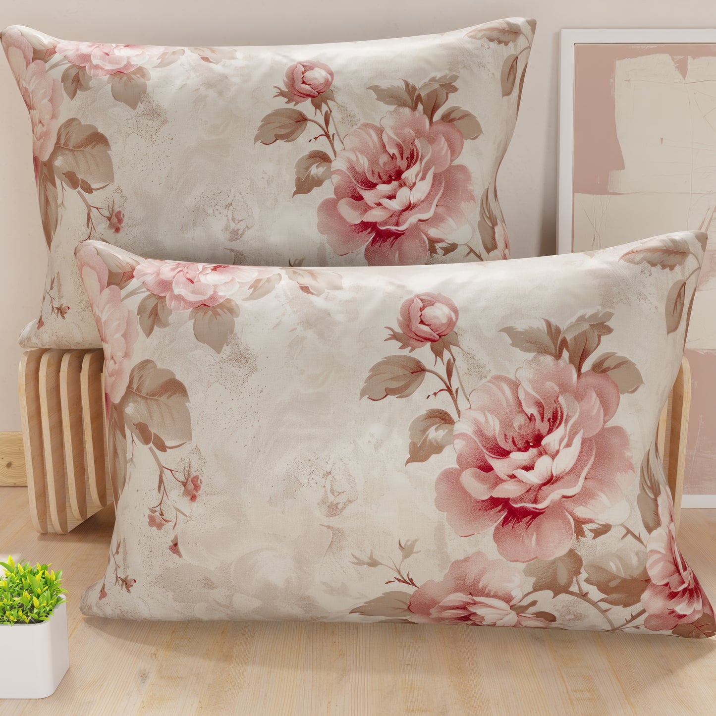 Taies de coussin en impression numérique, florale 04-156