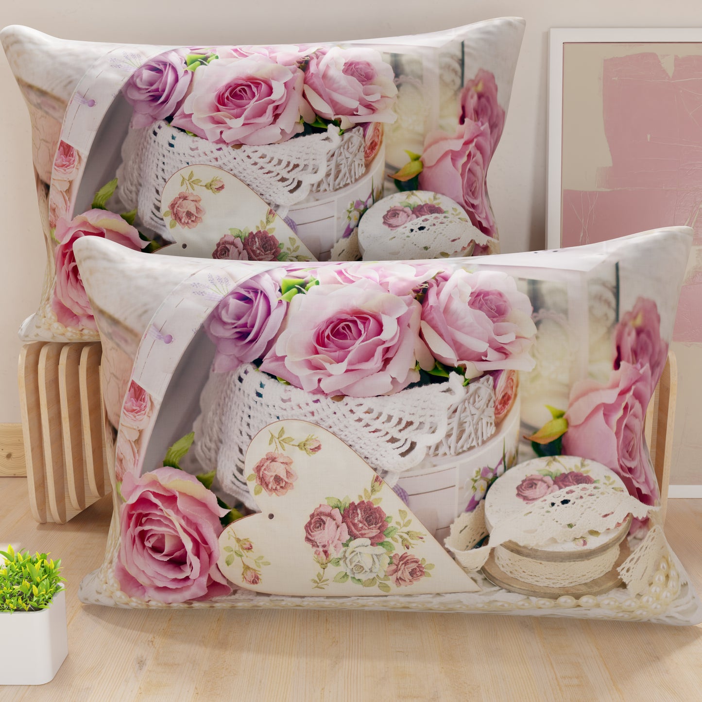 Taies d'Oreiller, Taies de Coussin en Impression Digitale, Shabby 328