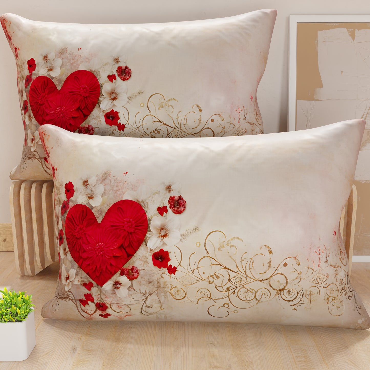 Taies d'Oreiller, Taies de Coussin en Impression Digitale, Shabby 338