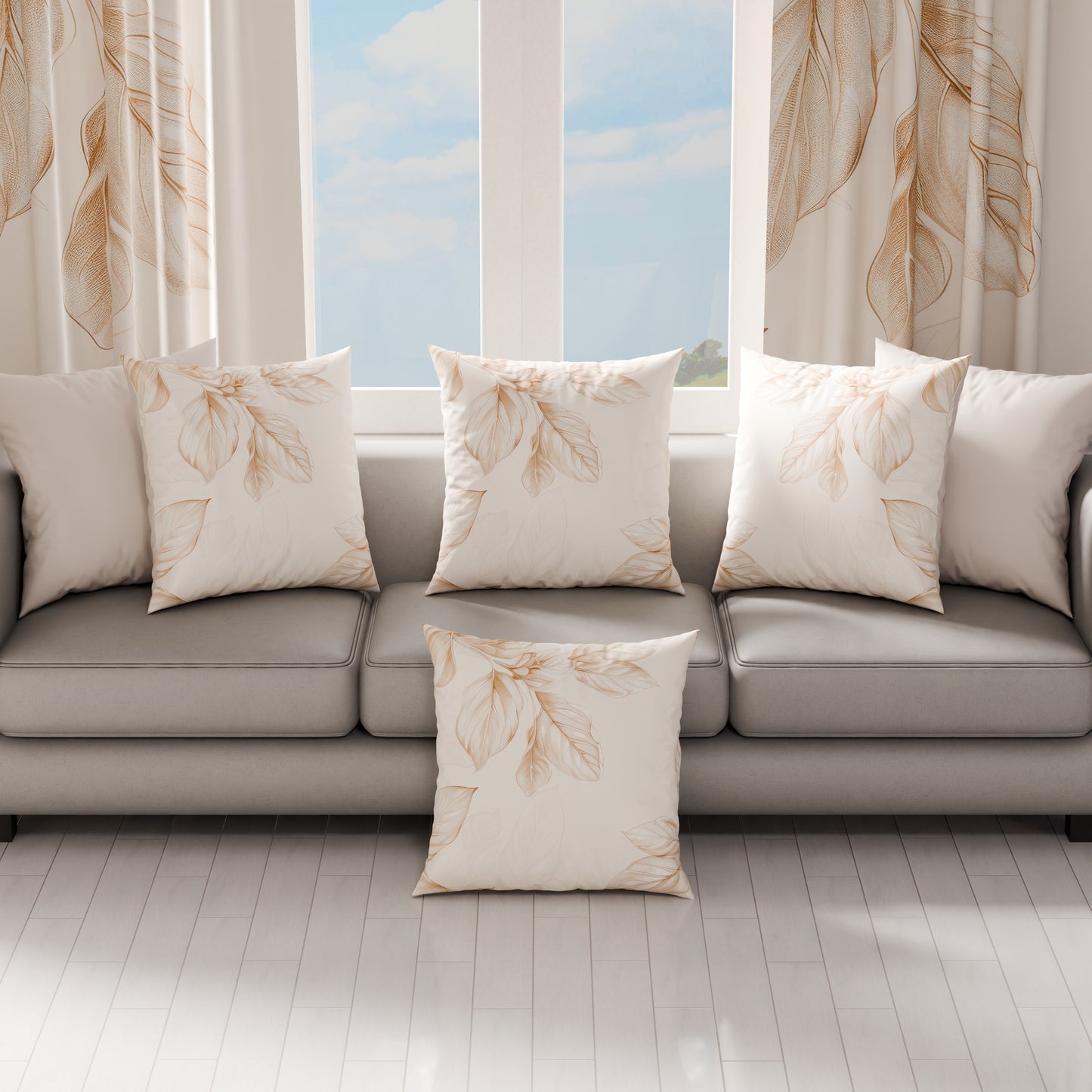 Coussins, Housses de coussin pour canapé, Coussins décoratifs en impression numérique florale F150