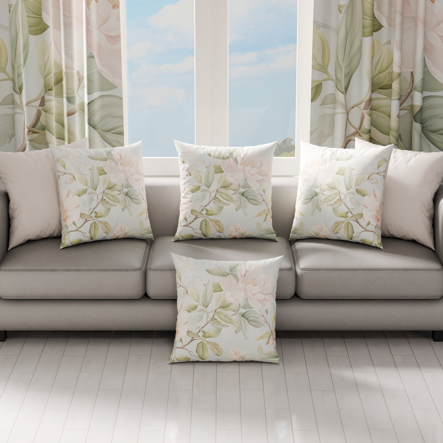 Coussins, Housses de coussin pour canapé, Coussins décoratifs en impression numérique Floral F172