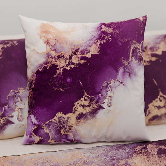 Cuscini, Copricuscini Divano, Cuscini Arredo in Stampa Digitale Marble 01 Viola