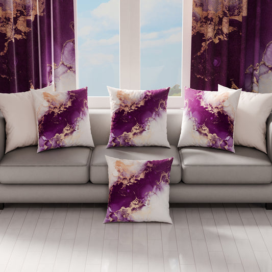 Cuscini, Copricuscini Divano, Cuscini Arredo in Stampa Digitale Marble 01 Viola