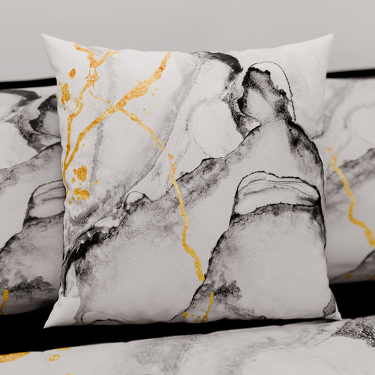 Cuscini, Copricuscini Divano, Cuscini Arredo in Stampa Digitale Marble 06 Grigio Chiaro