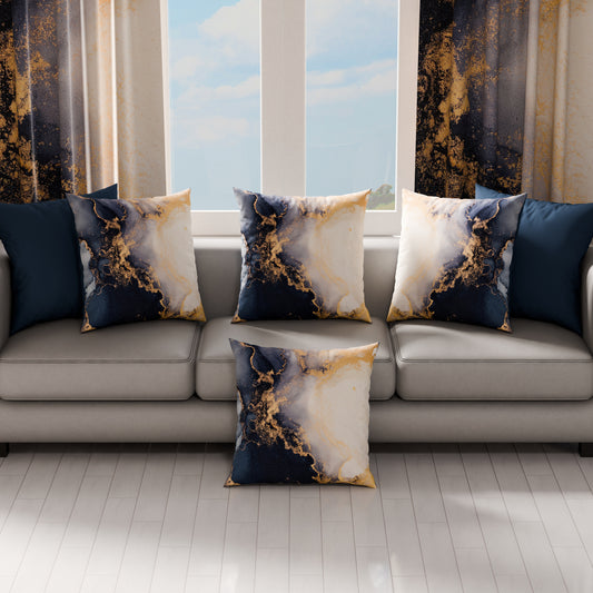 Cuscini, Copricuscini Divano, Cuscini Arredo in Stampa Digitale Marble 08 Blu