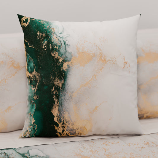 Cuscini, Copricuscini Divano, Cuscini Arredo in Stampa Digitale Marble 09 Smeraldo